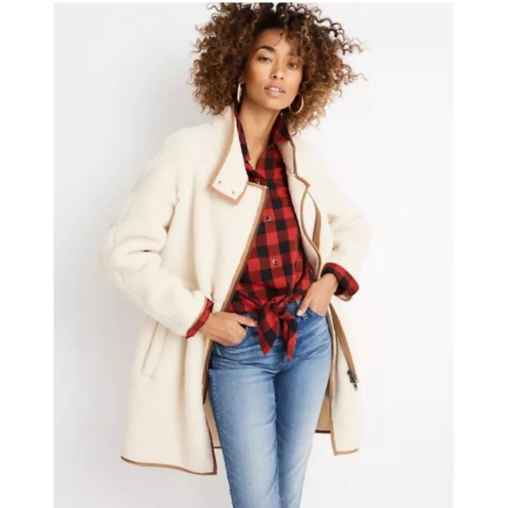 Madewell Sherpa longline coat